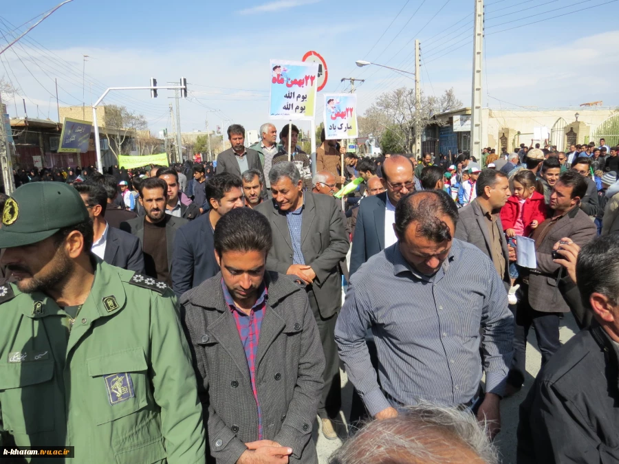 شرکت کارکنان ودانشجویان آموزشکده کشاورزی امین در راهپیمایی 22 بهمن ماه