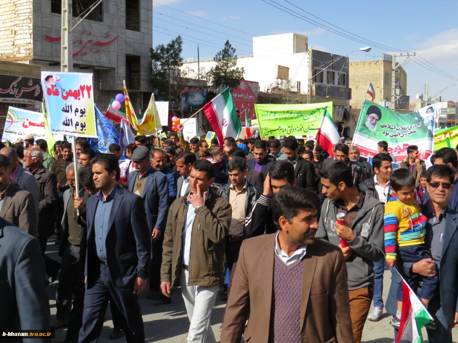 شرکت کارکنان ودانشجویان آموزشکده کشاورزی امین در راهپیمایی 22 بهمن ماه