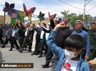 حضور پرشور پرسنل ،اساتید و دانشجویان آموزشکده فنی کشاورزی امین خاتم در  راهپیمایی روز قدس 8