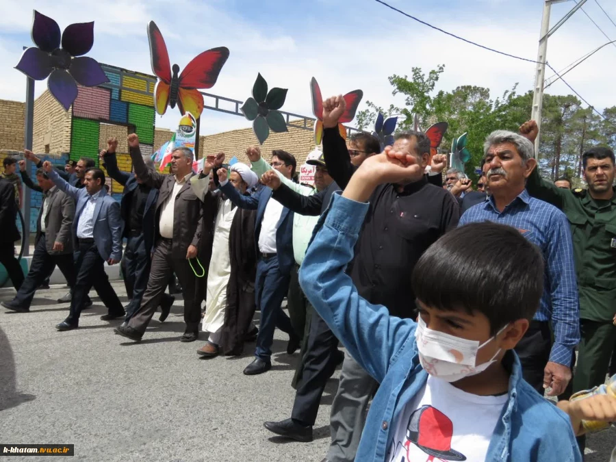 حضور پرشور پرسنل ،اساتید و دانشجویان آموزشکده فنی کشاورزی امین خاتم در  راهپیمایی روز قدس 8