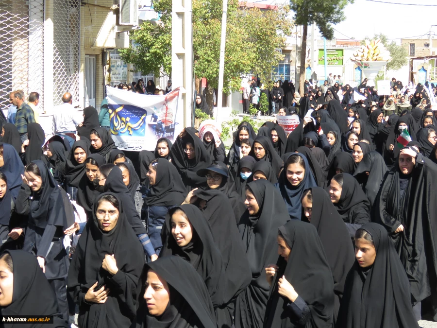 حضور پرشور اساتید، کارکنان و دانشجویان آموزشکده فنی کشاورزی امین خاتم در راهپیمایی 13 آبان 6